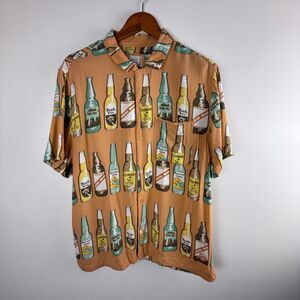 Urban Outfitters Beer Bottle Button-Up Short Sleeve